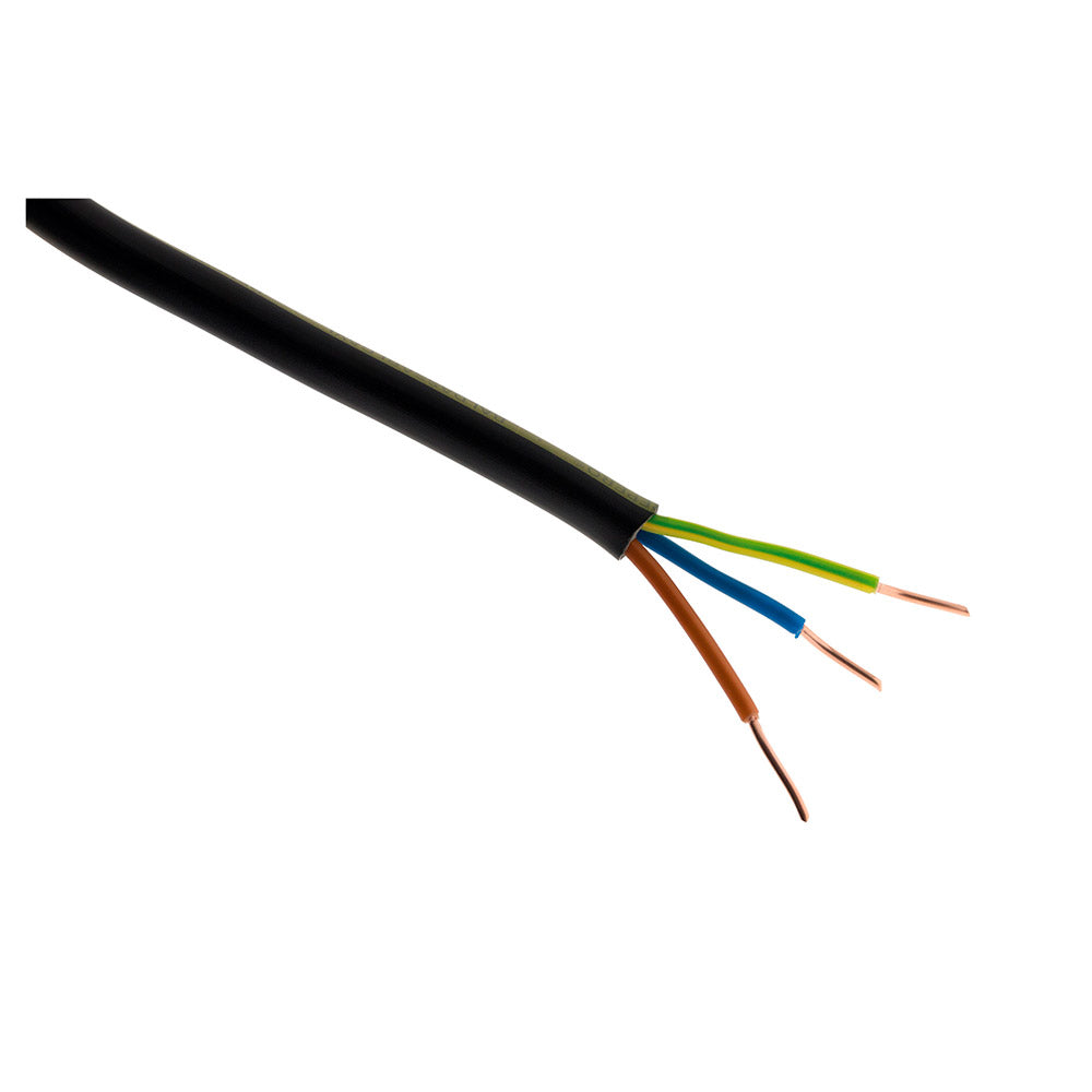 Câble électrique U-1000 R2V 3G2,5mm² noir - Zenitech