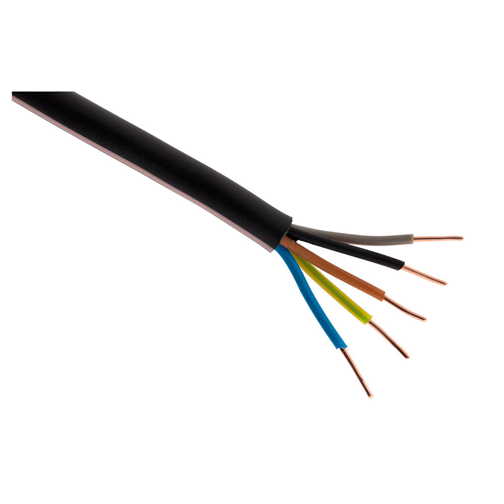 Câble électrique U-1000 R2V 5G2,5mm² noir - 100m - Zenitech