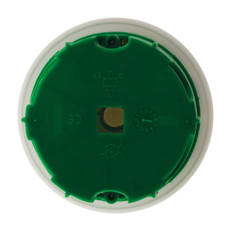 Boîte point de centre murs pleins Ø65mm + crochets suspension - Vert - Zenitech