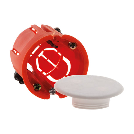 Lot de 5 boîtes applique murs creux placo Ø40x40mm - Rouge - Zenitech