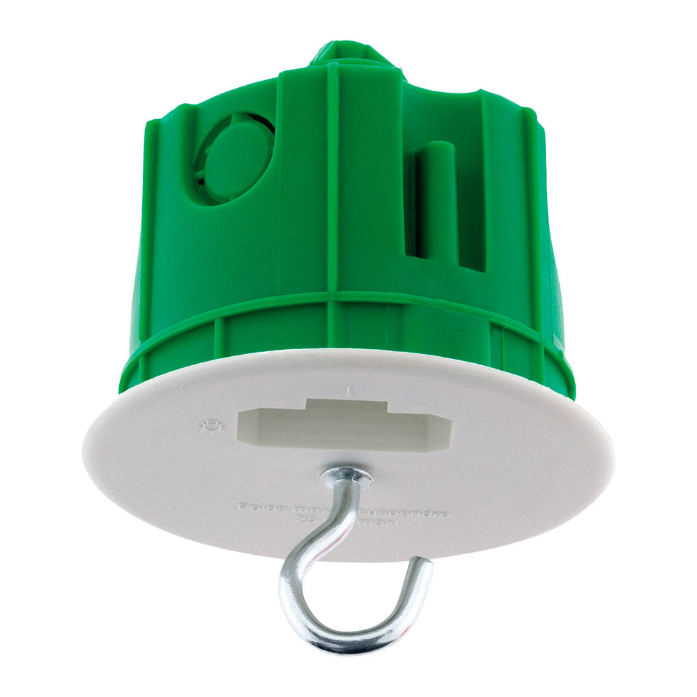 Boîte DCL point de centre murs pleins Ø65mm Vert - Blm