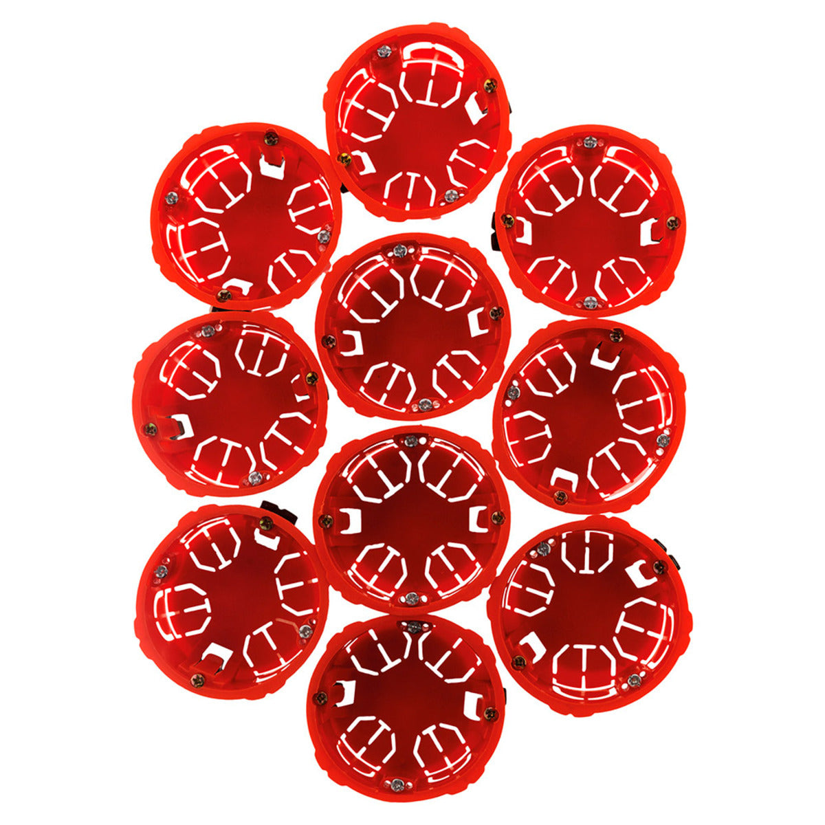 Lot de boîtes placo Ø65x40mm appareillage vis et griffes - Zenitech