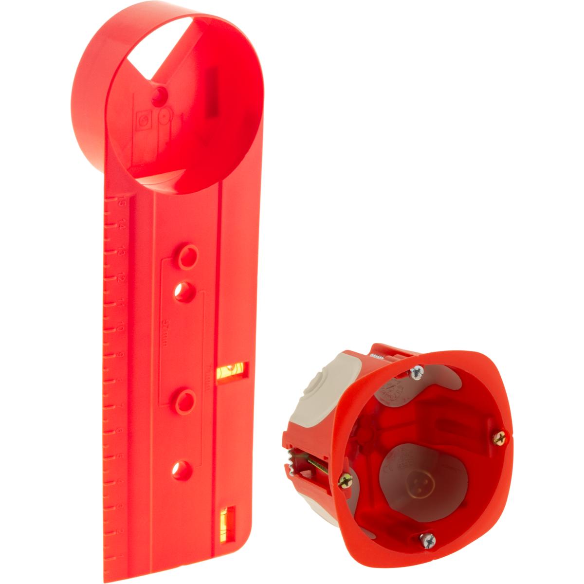 Lot de 40 boîtes d'encastrement No Air Box Multimat Ø67mm P.40mm + gabarit - Protec