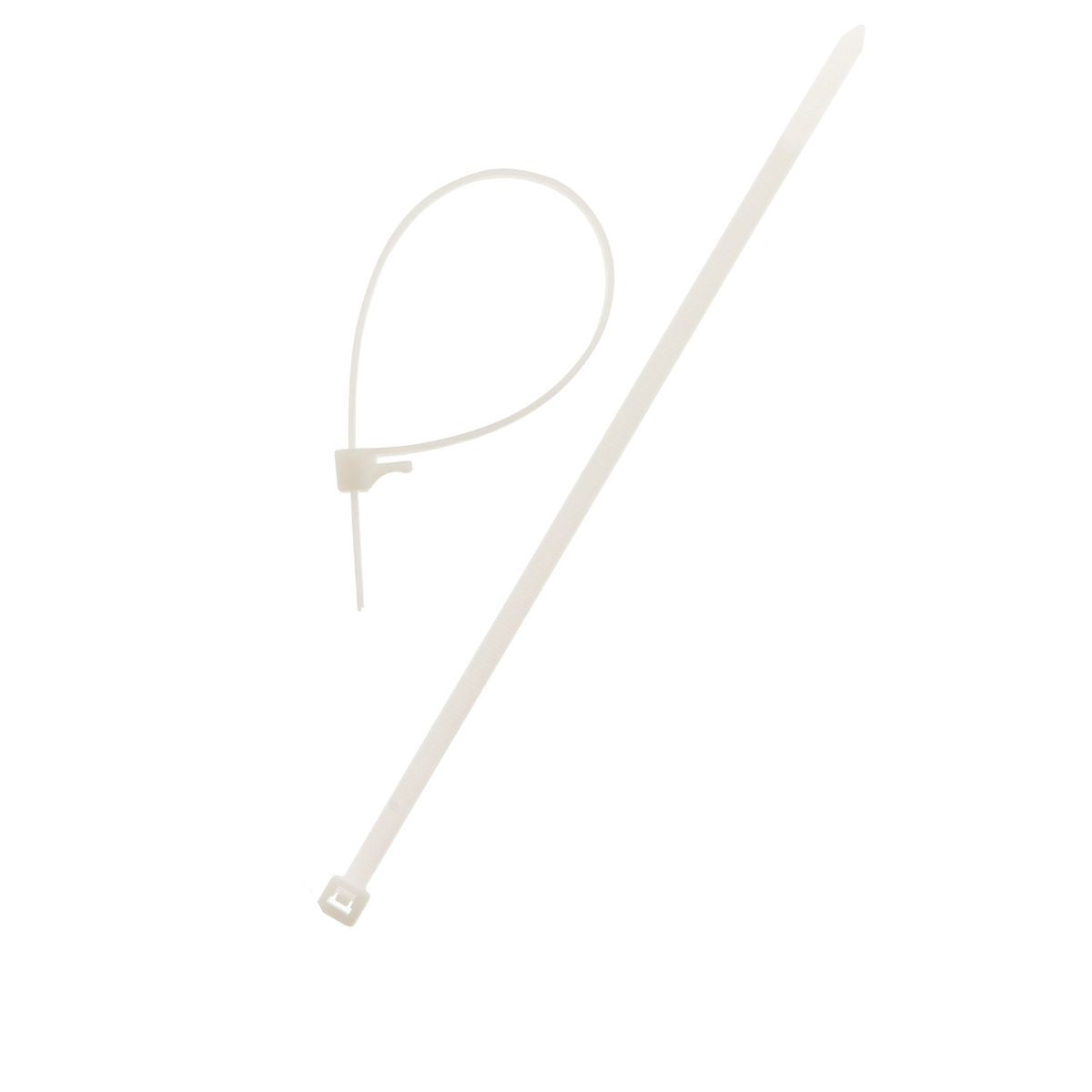 Lot de colliers de câblage réutilisables - 3,6x 140mm - transparent - Zenitech