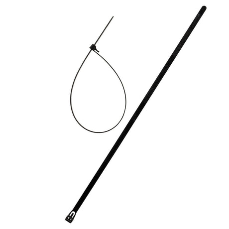 Lot de colliers réutilisables 7,6x 250mm - noir - Zenitech