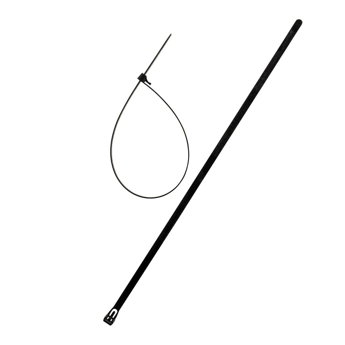 Lot de colliers réutilisables 7,6x 370mm - noir - Zenitech