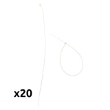 Lot de 20 colliers câblage 3,6x 300mm transparents