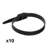 Lot de colliers de câblage 6x 175mm - noir - Zenitech