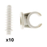 Lot de 10 clips avec chevilles - Zenitech