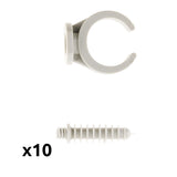 Lot de 10 clips avec chevilles - Zenitech