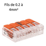 Borne de raccordement S221 - 2/3/5 conducteurs leviers 4mm² - Wago