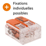 Lot de 3/5 bornes de raccordement S221 - 2/3/5 conducteurs leviers 6mm² - Wago