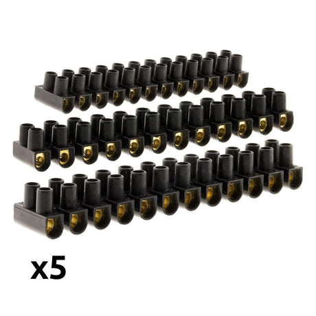 Lot 5 barrettes 3x 6 mm²+2x 10 mm² noires - Zenitech