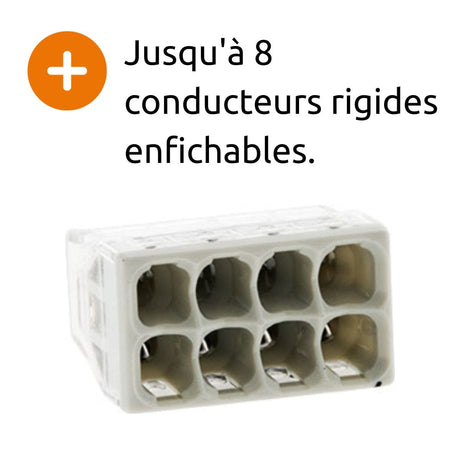 Mini borne S2273 avec 2/3/5/8 entrées et conducteurs 2,5mm² - Wago