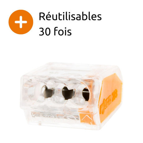 Mini borne S2273 avec 2/3/5/8 entrées et conducteurs 2,5mm² - Wago