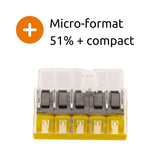 Mini borne S2273 avec 2/3/5/8 entrées et conducteurs 2,5mm² - Wago