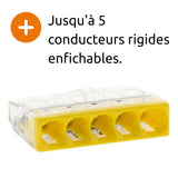 Mini borne S2273 avec 2/3/5/8 entrées et conducteurs 2,5mm² - Wago