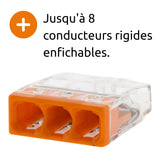 Lot de 10/15 bornes S2273 - 2/3/5/8 conducteurs 2.5mm² - Wago