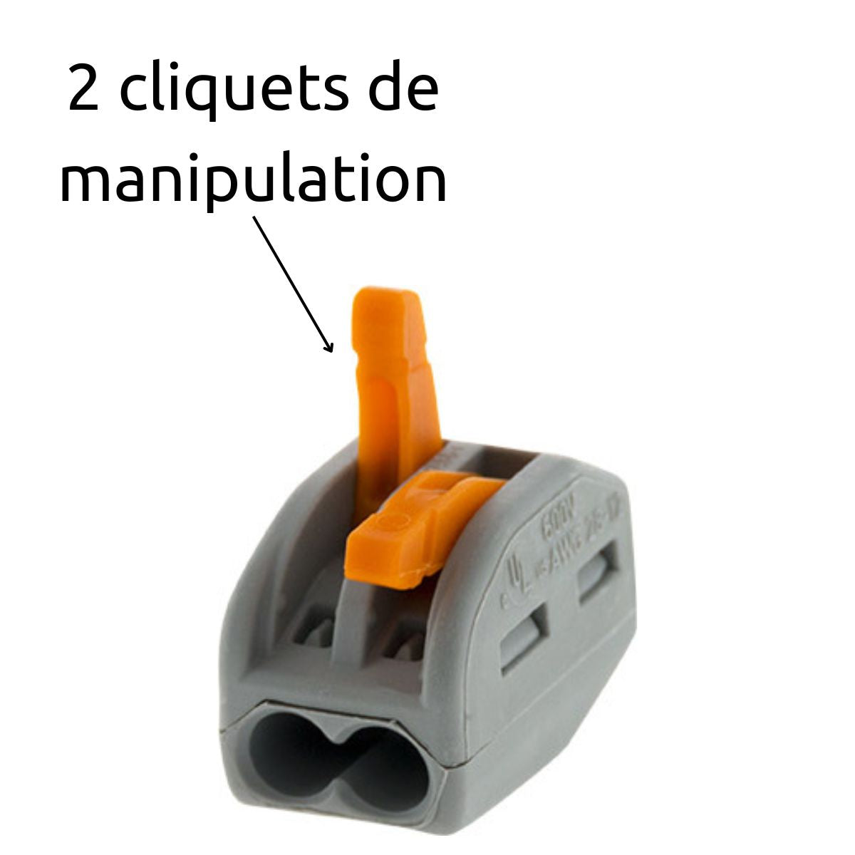 Bornes automatiques à cliquet S222 - fils rigides et souples 4mm² - Wago