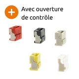 Lot de 5 bornes de raccordement S243 - Conducteurs souples et rigides - 0.6 à 0.8 mm² - 4 pôles - Wago