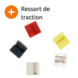 Lot de 5 bornes de raccordement S243 - Conducteurs souples et rigides - 0.6 à 0.8 mm² - 4 pôles - Wago