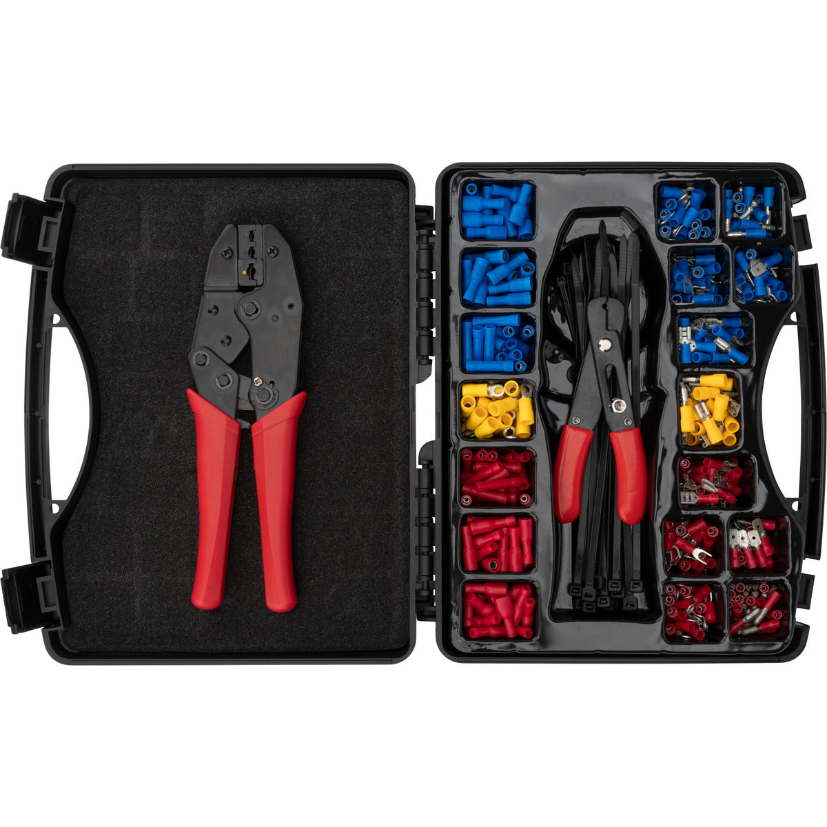 Pince à sertir/coupante + fixations + 500 cosses - Zenitech