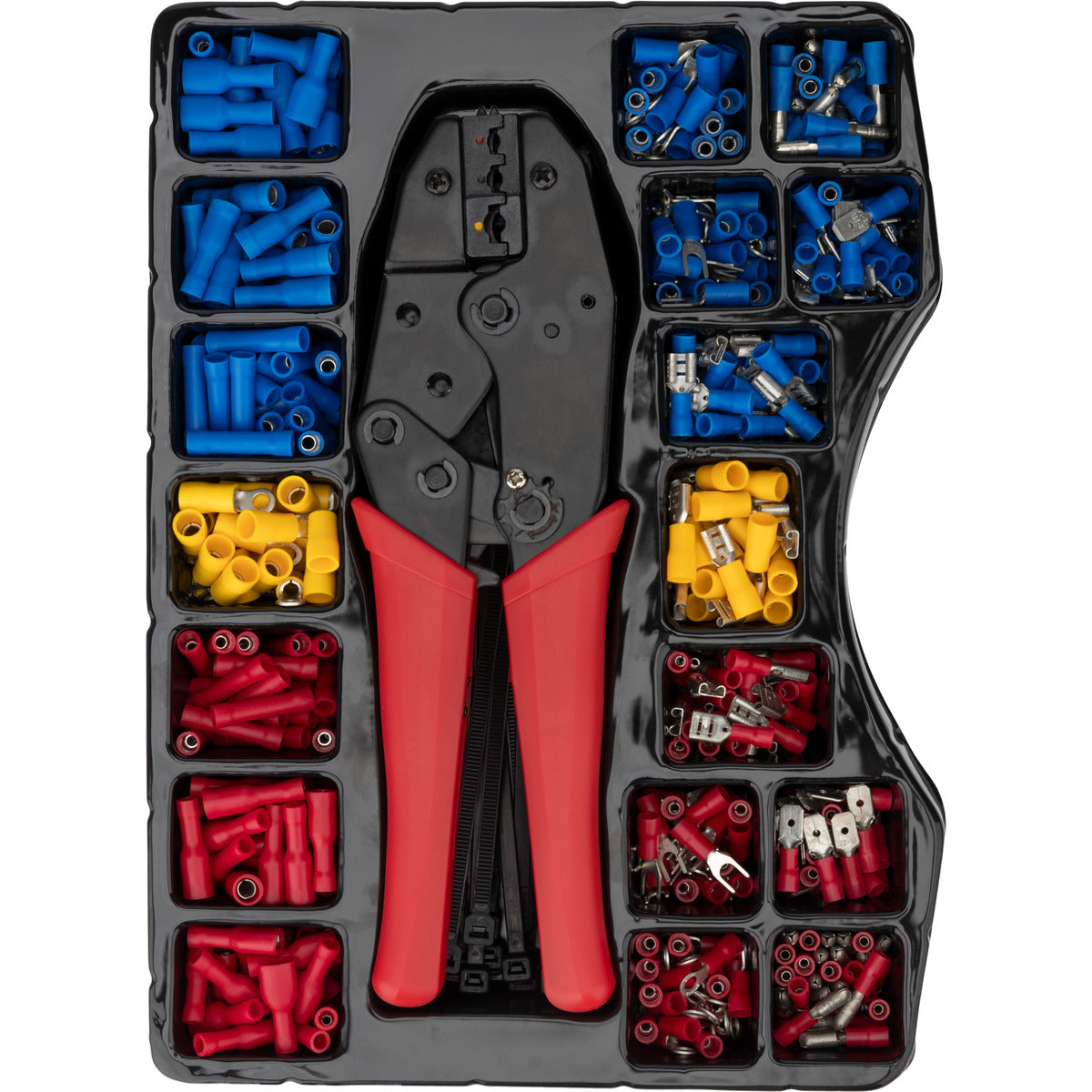 Pince à sertir/coupante + fixations + 500 cosses - Zenitech