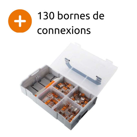 Valise 130 mini bornes de connexion N1 S221 + 5 Gelbox + testeur de tension - Wago