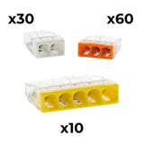 Lot de 50/100 bornes 2/3/5 entrées Wago