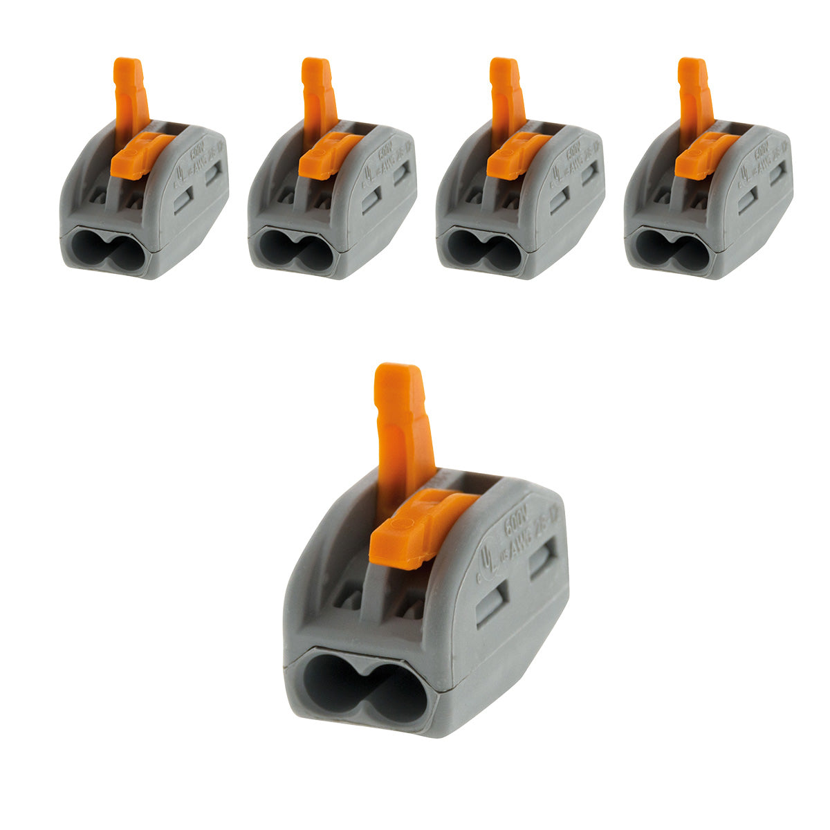 Sachet de 5/10 bornes 2/3/5 entrées 222 Wago