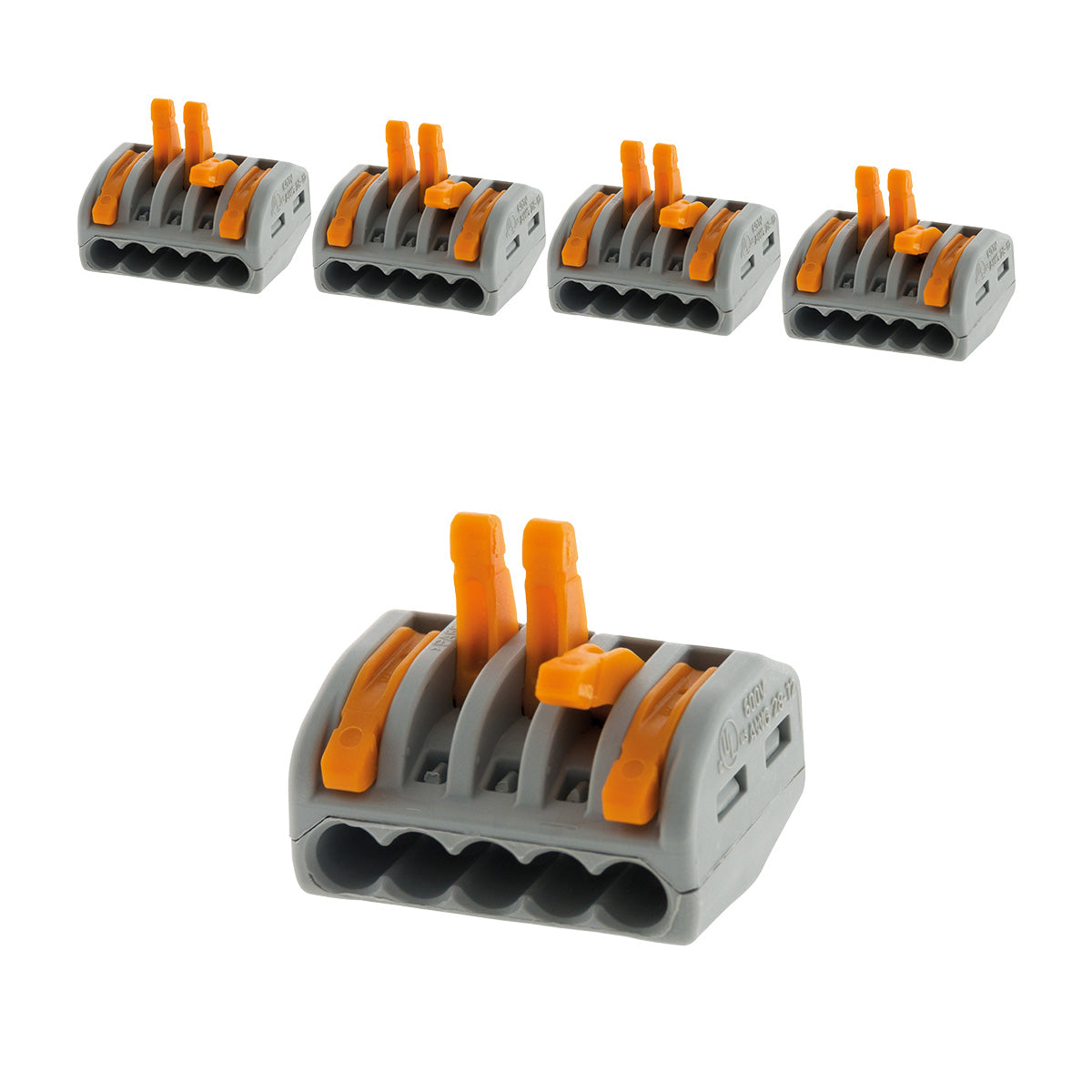 Sachet de 5/10 bornes 2/3/5 entrées 222 Wago