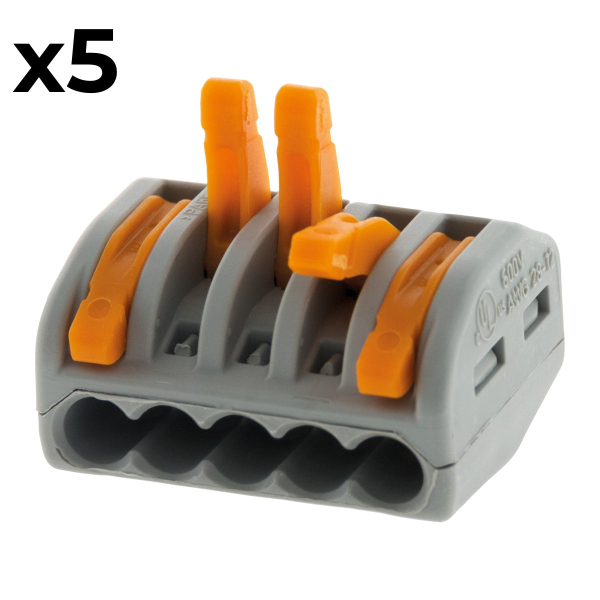 Sachet de 5/10 bornes 2/3/5 entrées 222 Wago