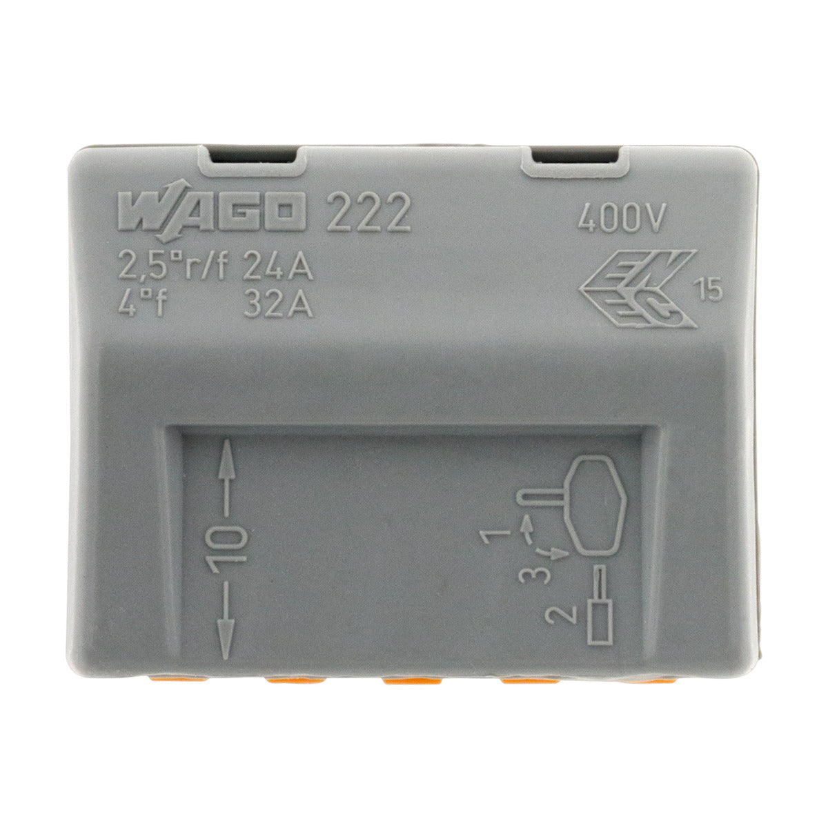 Sachet de 5/10 bornes 2/3/5 entrées 222 Wago