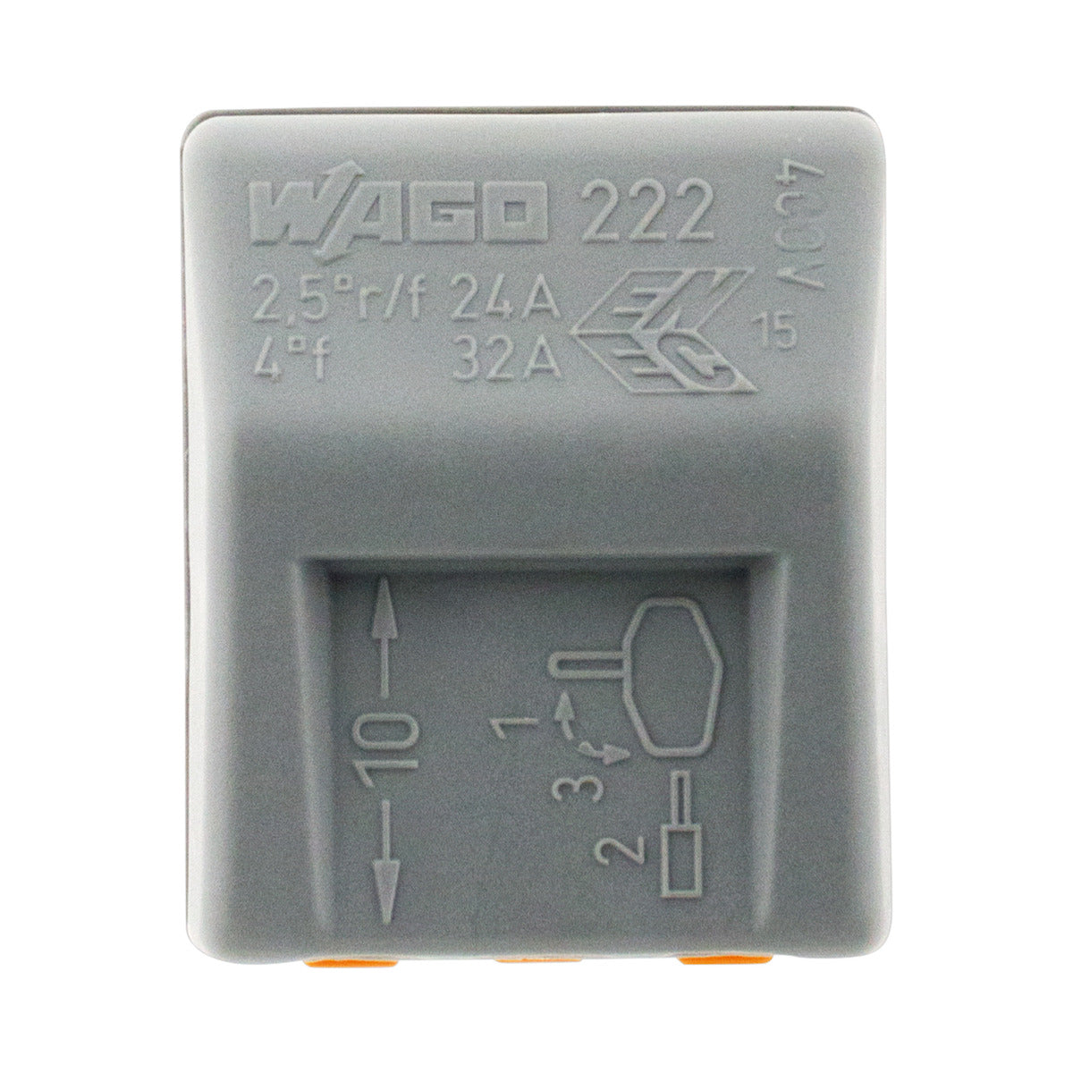 Boite de 5/10 bornes 2/3/5 entrées 222 Wago