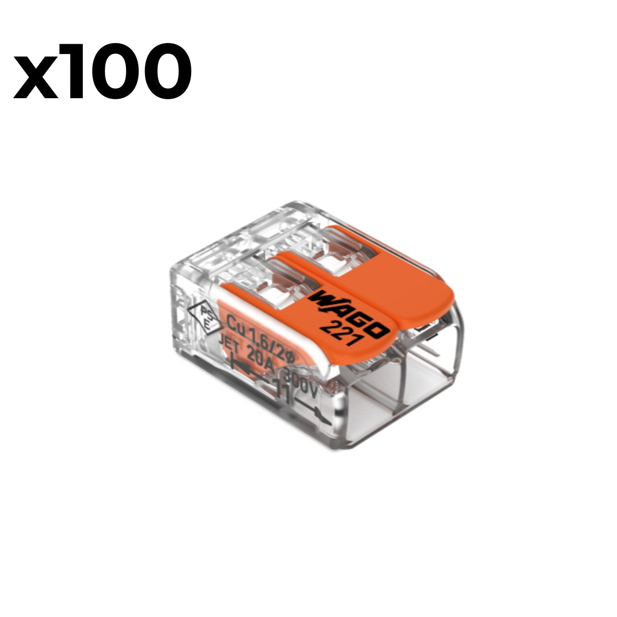 Boite de 5/10 bornes 2/3/5 entrées 221 Wago