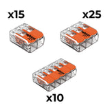 Lot bornes 2/3/5 entrées 221 Wago