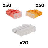 Lot de 100 bornes 2/3/5 entrées - mini connex - Blm