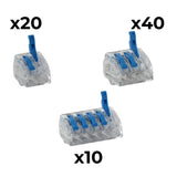 Lot de 70 bornes 2/3/5 entrées - S485 - Blm