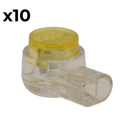 10 connecteurs 3E fils rigides 0,4 à 0,9 mm² + souples 0,4 à 0,65 mm² - Jaune - Blm