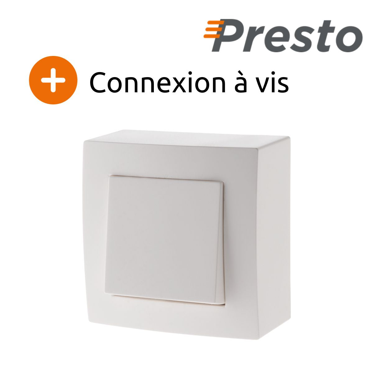 Interrupteur va et vient saillie blanc - Presto - Zenitech