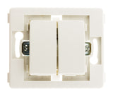 Double va et vient bornes auto composable - blanc - Venus - Zenitech