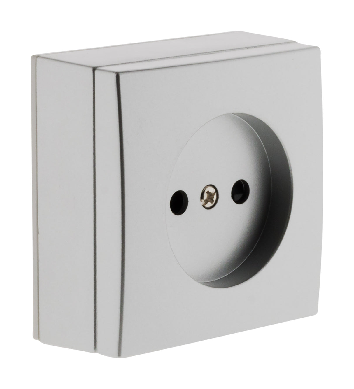 Prise 2P 10A saillie chrome - Zenitech