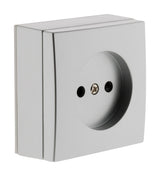 Prise 2P 10A saillie chrome - Zenitech