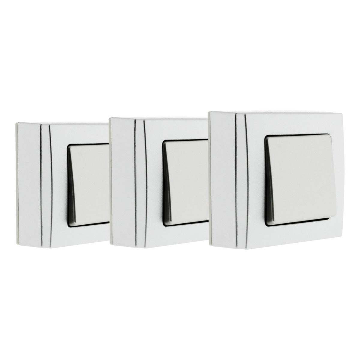 Lot de 3 interrupteurs en saillie Bel Vue - Zenitech