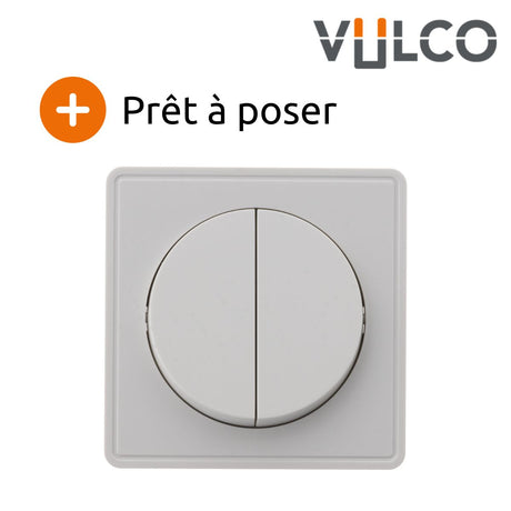 Interrupteur double va et vient 10A saillie Silver - Vulco - Zenitech