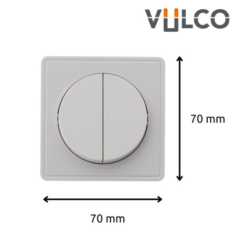 Interrupteur double va et vient 10A saillie Silver - Vulco - Zenitech