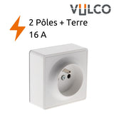 Prise simple saillie 2P+T 16A - Vulco - Zenitech