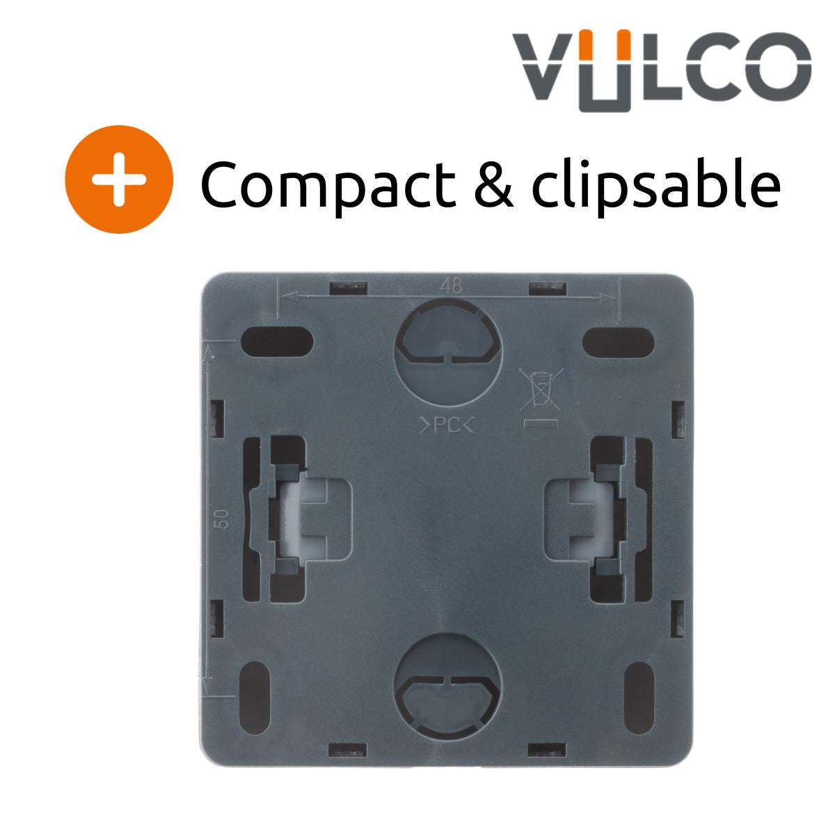 Prise simple saillie 2P+T 16A - Vulco - Zenitech