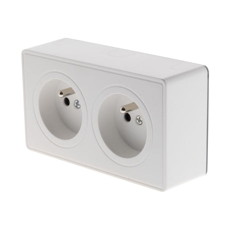Prise double saillie 2P+T 16A - Vulco - Zenitech