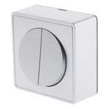 Interrupteur double complet va et vient 10A en saillie Silver - Vulco - Zenitech